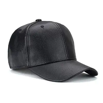 black leather caps mens