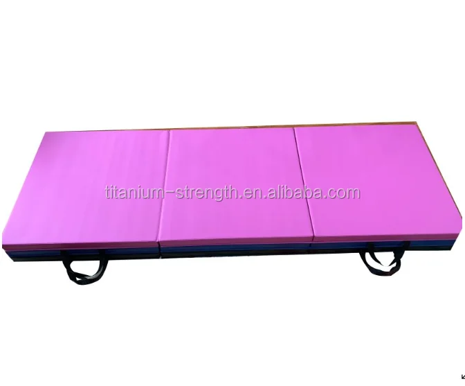 Trifold Folding Exercise Mat With Carrying Handles For Mma And