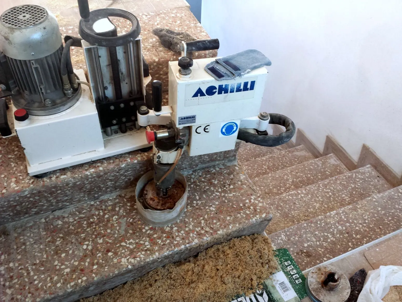 Italian Stone Grinding And Polishing Machine For Steps Ls40 For Marble And Granite Stairs