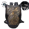 Owl 3D pu backpack Men Hiphop leather school backpack