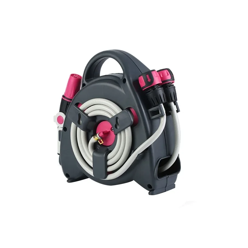 Retractable Lawn Garden Hose Reel Quick Connectors And Water Sprayer