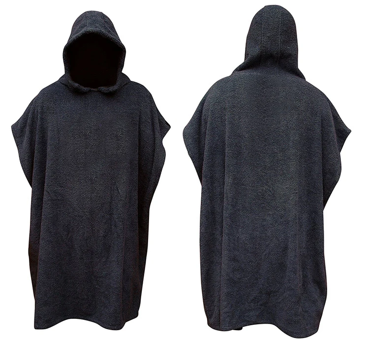 Adult Hooded Surf Poncho Beach Towel With Sleeves And Hood Surf Wetsuit