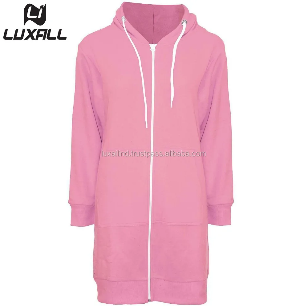 long length zip up hoodie