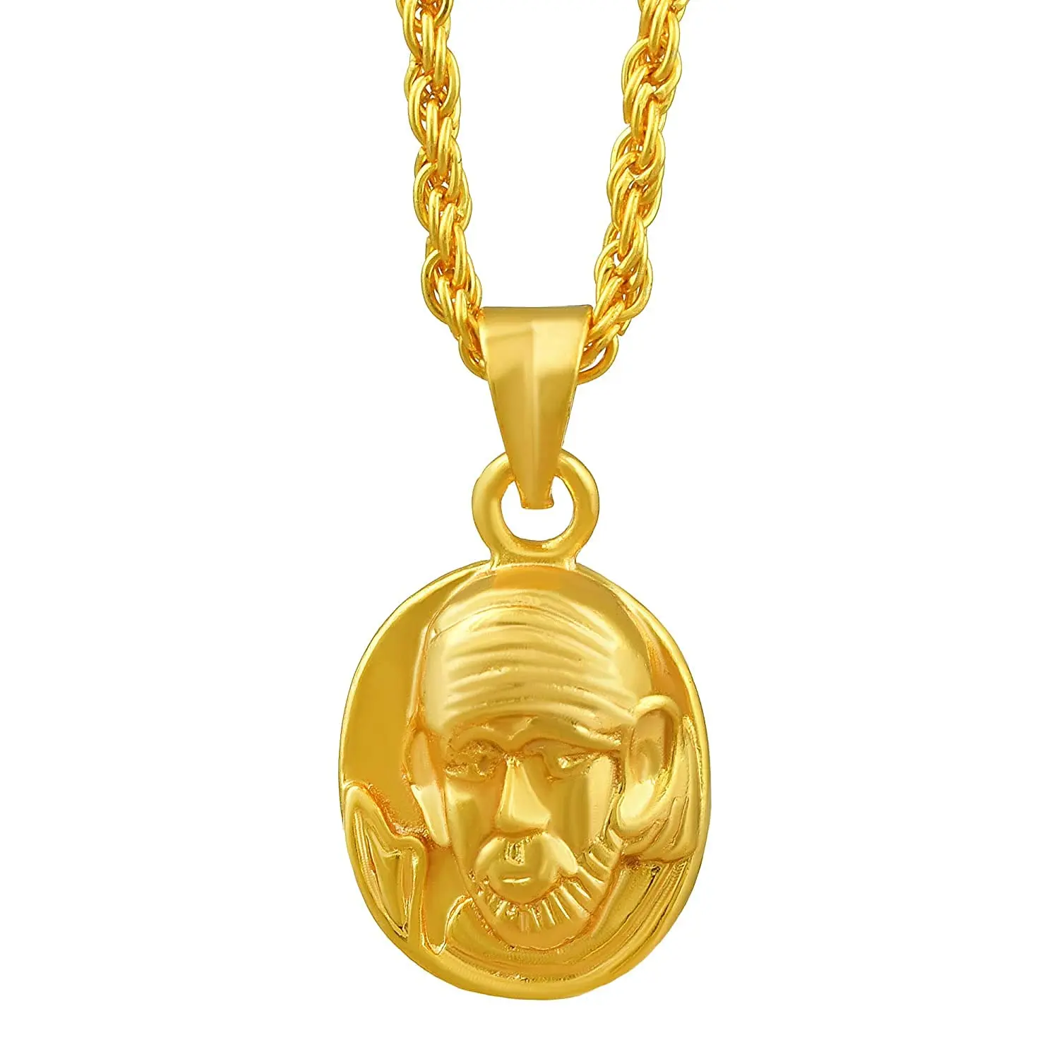 Gold Plated Shirdi Sai Baba Chain 