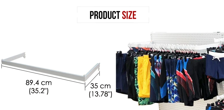 Slatwall U Shaped Horse Riding Jodhpurs Hangrails Square Tubing Fits All Slat Panels White NEW