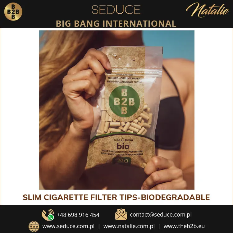 Natural And Organic Paper Material Biodegradable Cigarette Filter Tips