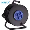 Schuko cable cord drum for Deutschland, 4* Germany DIN socket outlet, 40m H05VV-F 3G1.0, Shucko plug 16A