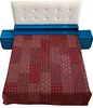 Traditional patchwork kantha quilt 100% cotton queen size bedding quilt ajrak patchwork kantha quilt bedspread