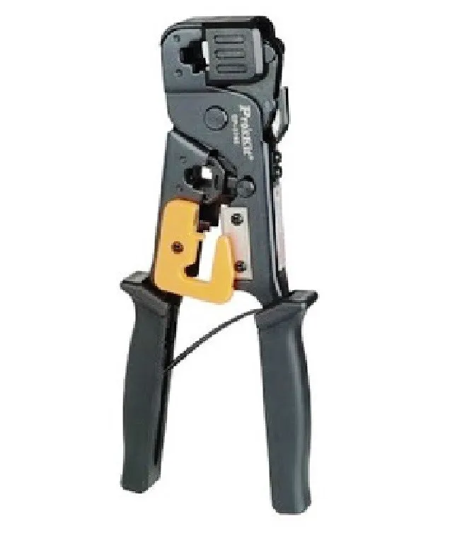 Rj45 Insulated Cable Crimping Tool Cutting Striping Tool Rj11 Rj12 Plugs Ratchet Buy Rj45