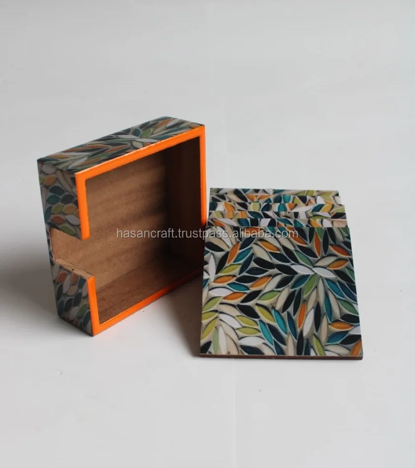 100 Eco Friendly With Handmade Resin & Epoxy Wooden Coaster High