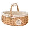 Wholesale morden woven easter plastic storage hamper picnic basket rattan