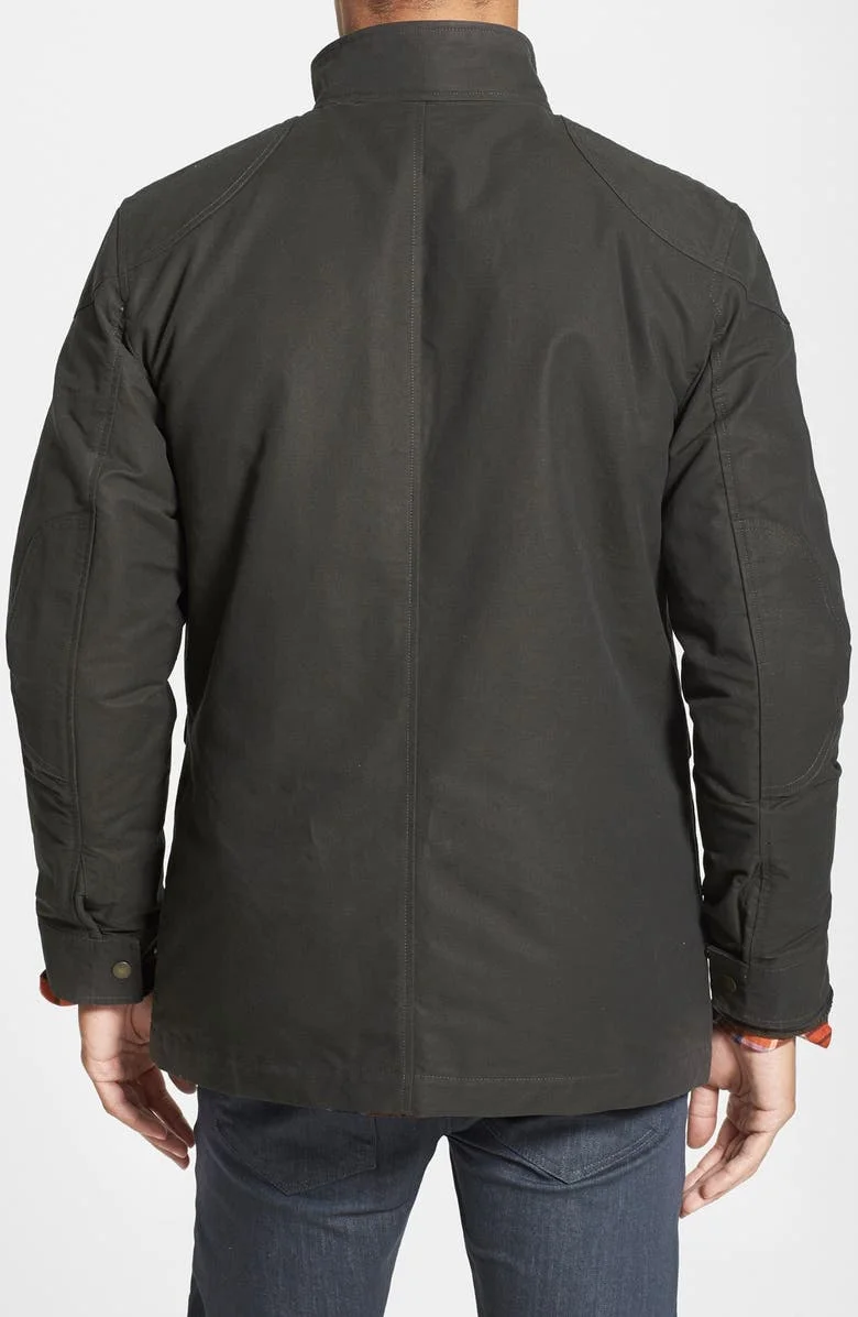 Waxed Canvas Jacket Men's Overalls Windproof Slim Coat Vintage Casual ...