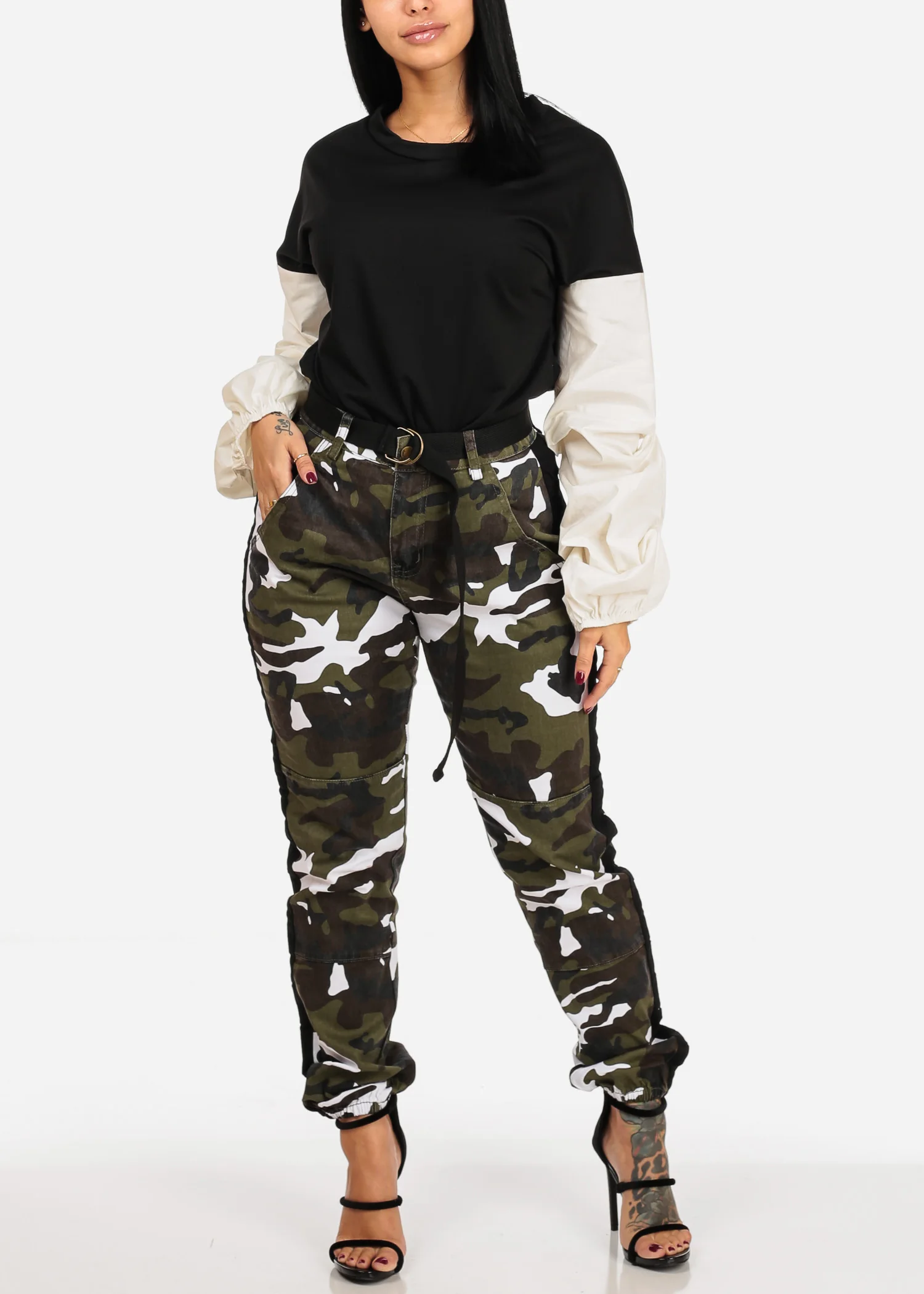 camouflage spandex pants
