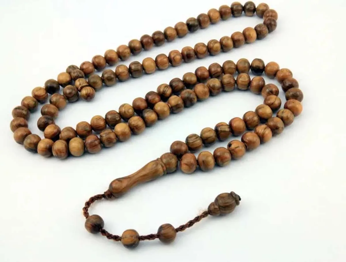 8mm Wooden Muslim Prayer Bead Tasbih 100 Bead Glossy Finished Durable ...