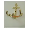 Gold Shiny Brass Ship Anchor Shape Wall hooks Hangers for Hanging