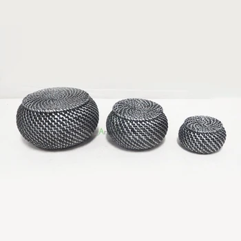 Best Selling Decorative Rattan Round Storage Box With Lid Buy