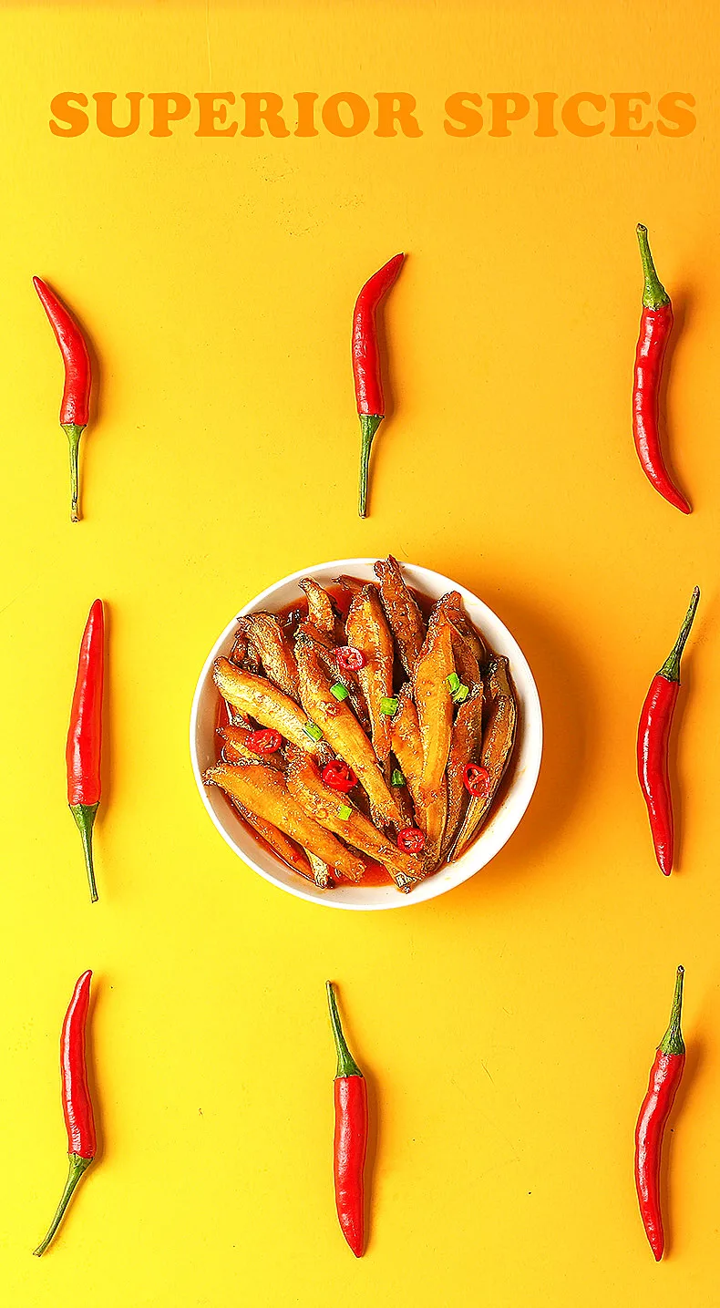 12g packing Jinzai deep-sea little fish Chinese Spicy Seafood Fish Snacks