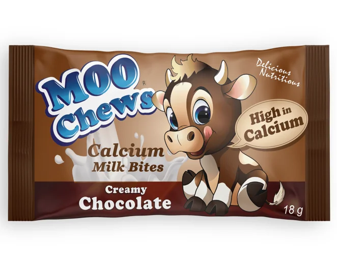 
Moo Chews packet Chocolate Healthy Snack Kids and Toddlers Milk Tablet High Calcium NZ made 