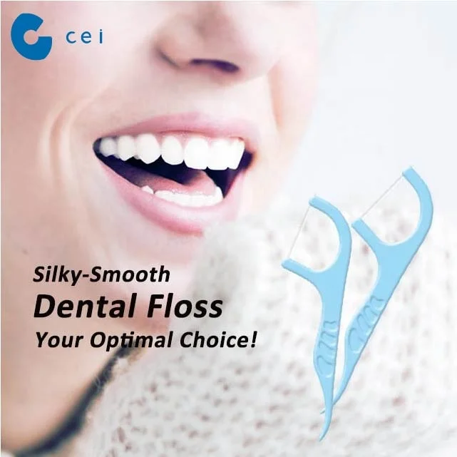 Colored Dental Floss Uhmwpe Bulk Dental Floss Pick Tooth Floss Pick
