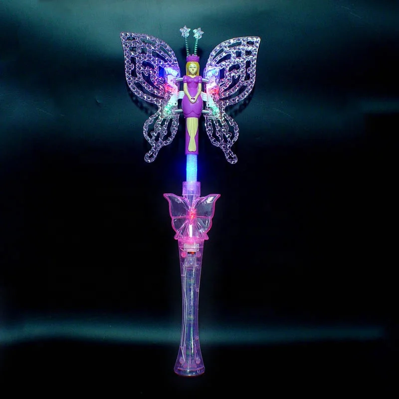 Led Light Up Mermaid Doll Spinner Wand Spinning Toy Princess Costume