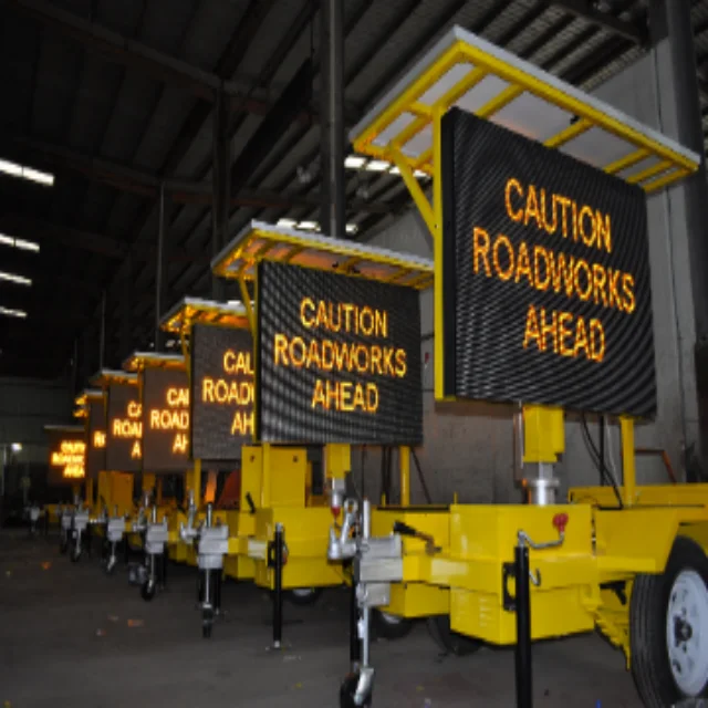Solar Led Traffic Signs Advertising Display Trailer Led Mobile