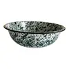Enamel bowl new design white and green combination