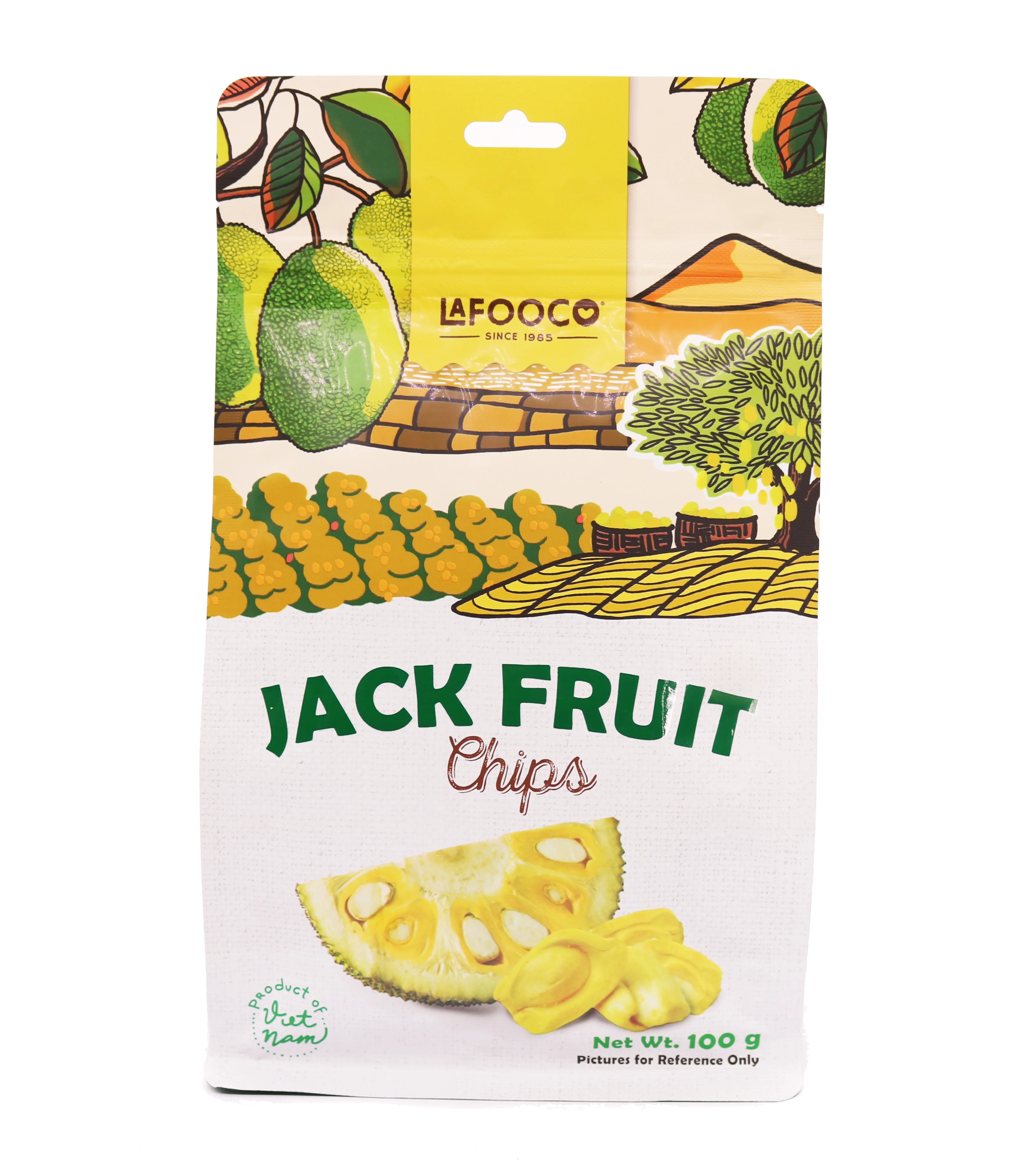 Jackfruit Chips 100gr Origin Vietnam Standing Pouch Natural Flavour