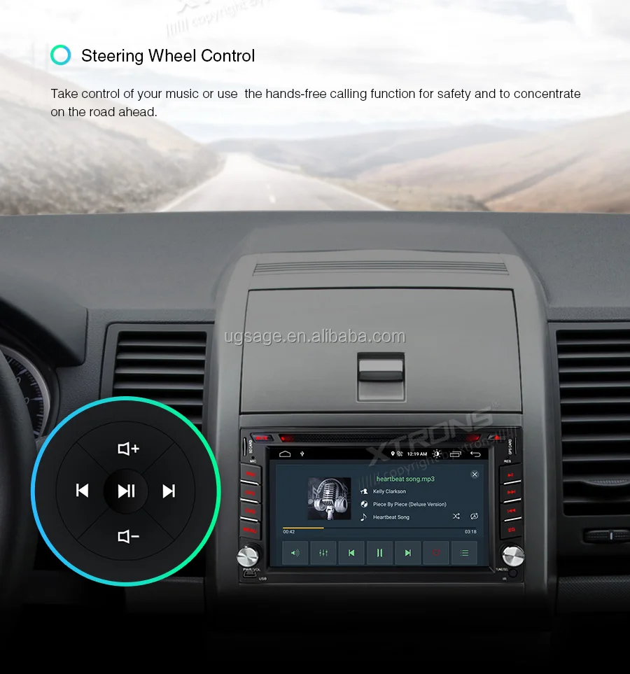 Xtrons 6.2" Auto Radio 2 Din Android Car Gps Bluetooth Wifi,Double
