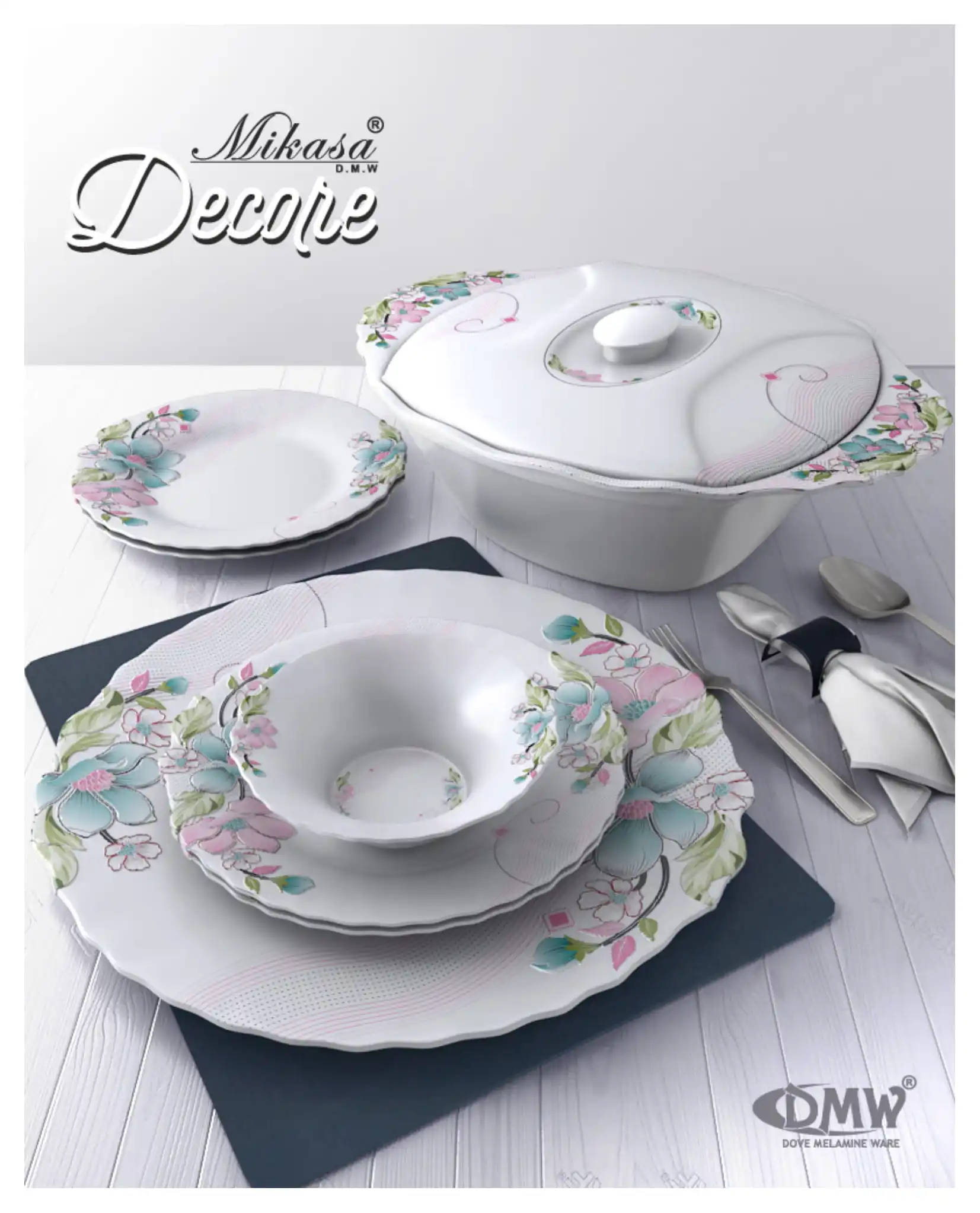 Melamine Dinner Set Embossed Decore Buy Dove Melamine Ware Is Well