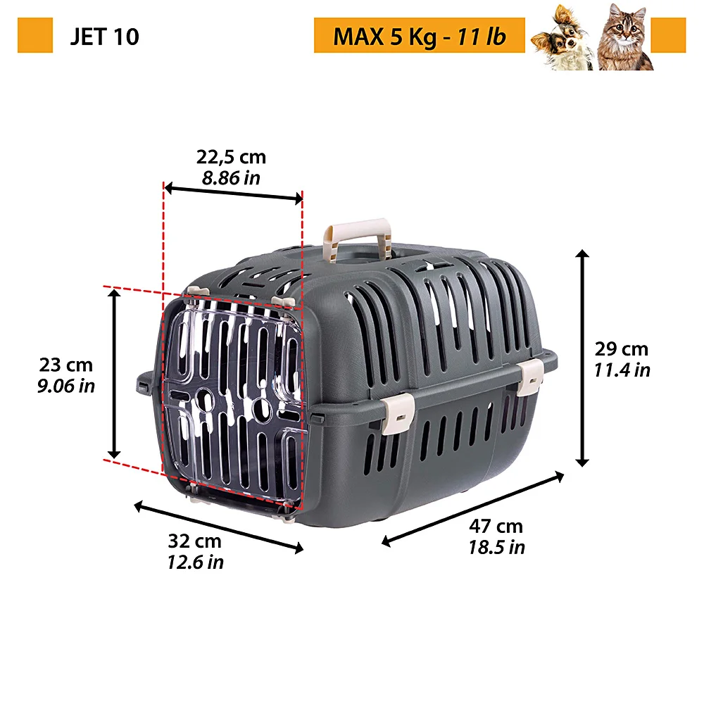 Rigid Carrier For Small Dogs And Cats Jet 10shock Proof Transparent