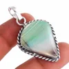 unique botswana agate multi color pear shape gemstone pendant for fashion jewellery