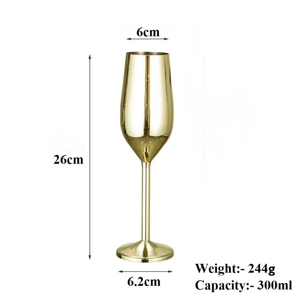 Brushed Silver Stainless Steel Creative Champagne Flutes Glasses Buy
