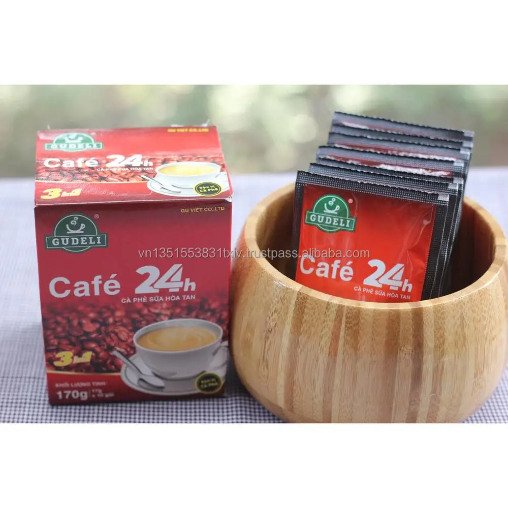 
Vietnamese Instant coffee 3in1 GUDELI 24h coffee mix 