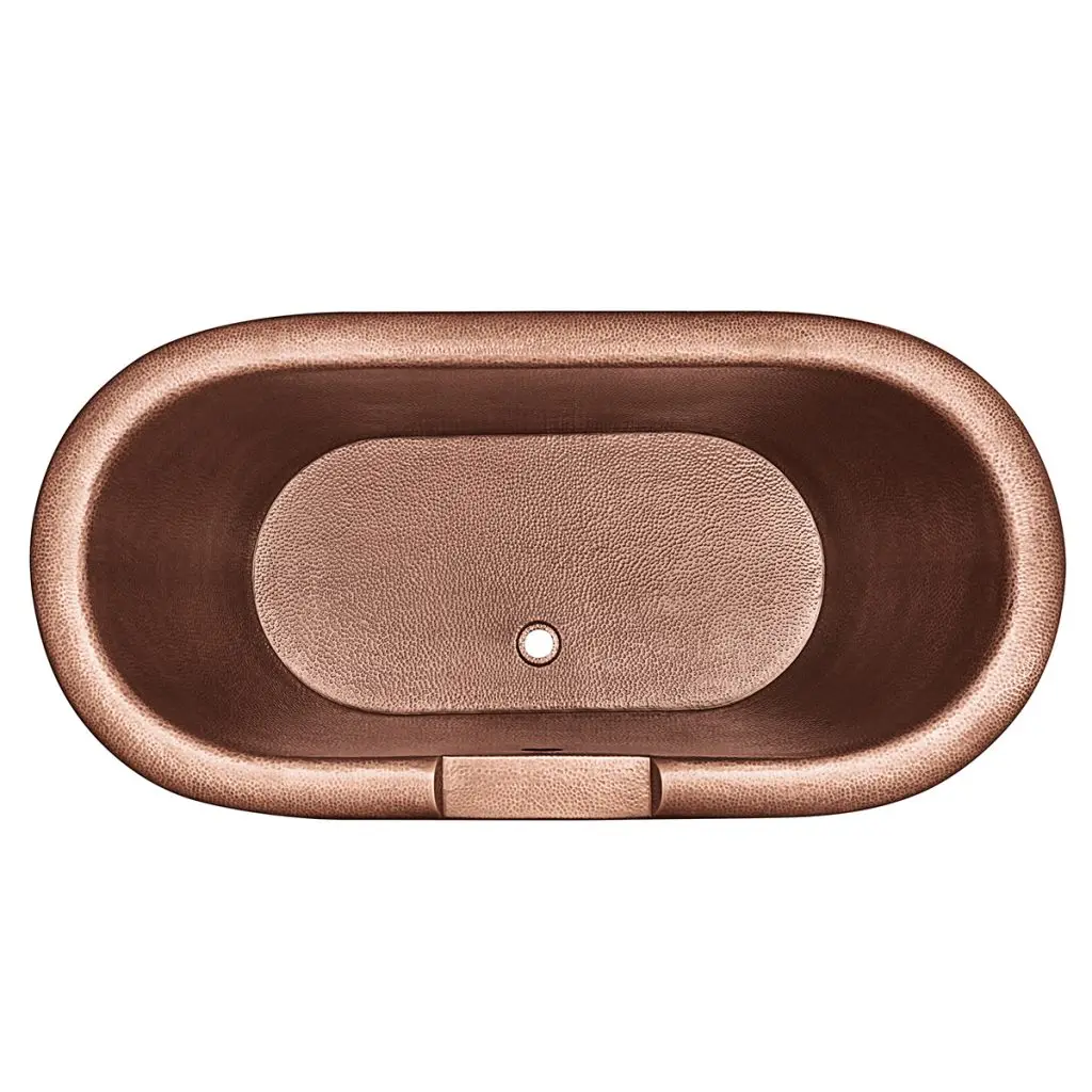 Indian Free Standing Copper Bathtub Hammered Indian Copper Bathtub In