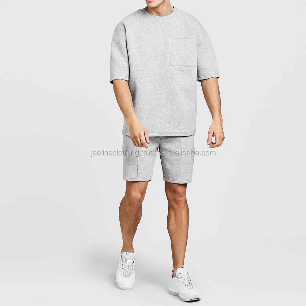 Custom Design Men's Twin Sets Shorts And Tshirts Matching Set Tshirt