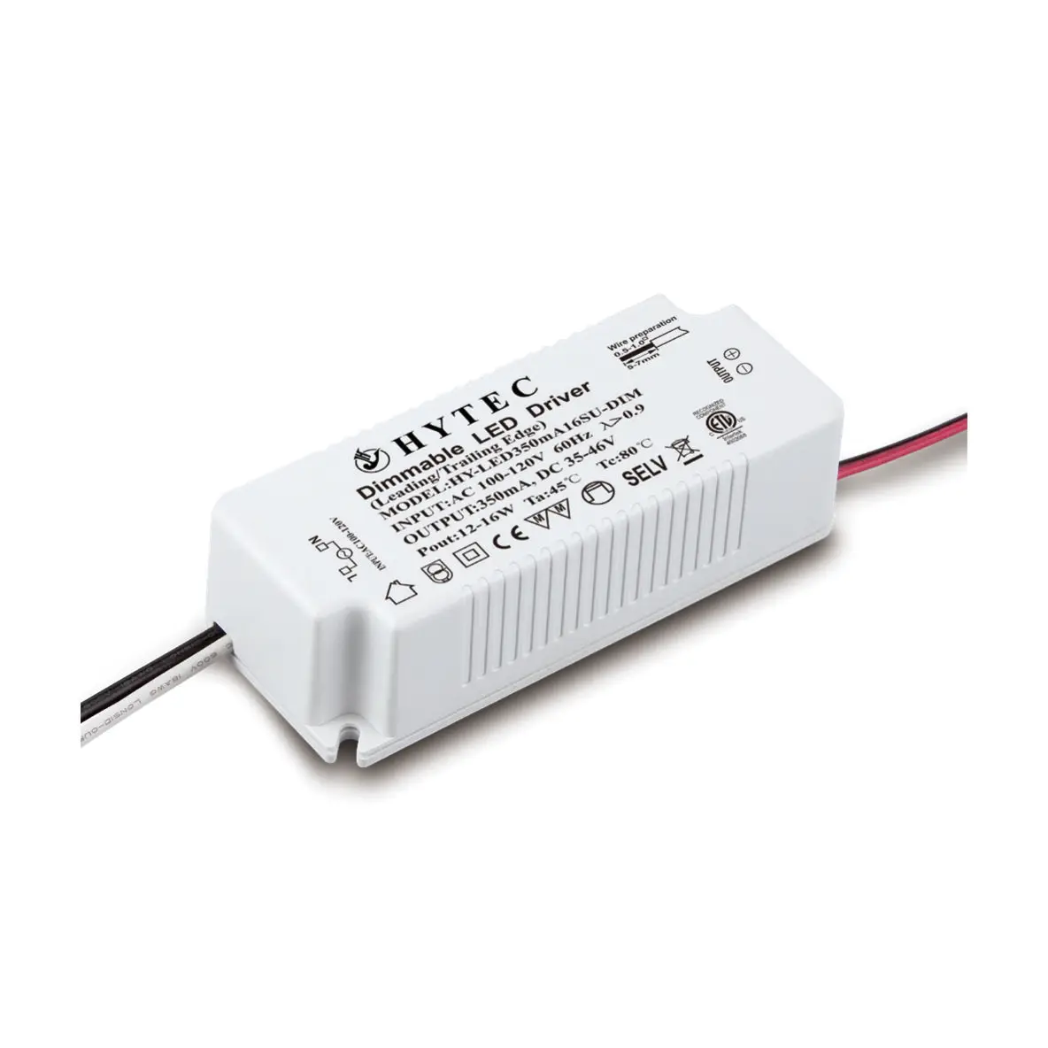 Wire Dimmable 10% to 100% LED Driver DC 6V to 64V