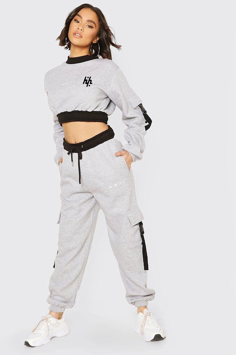 Cropped grey tracksuit Clearance