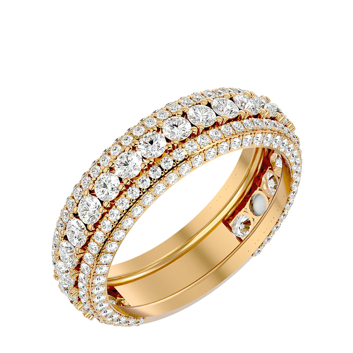 Gorgeous 10k Gold Round Diamond Anniversary Wedding Band Ring Available In Roseyellowwhite