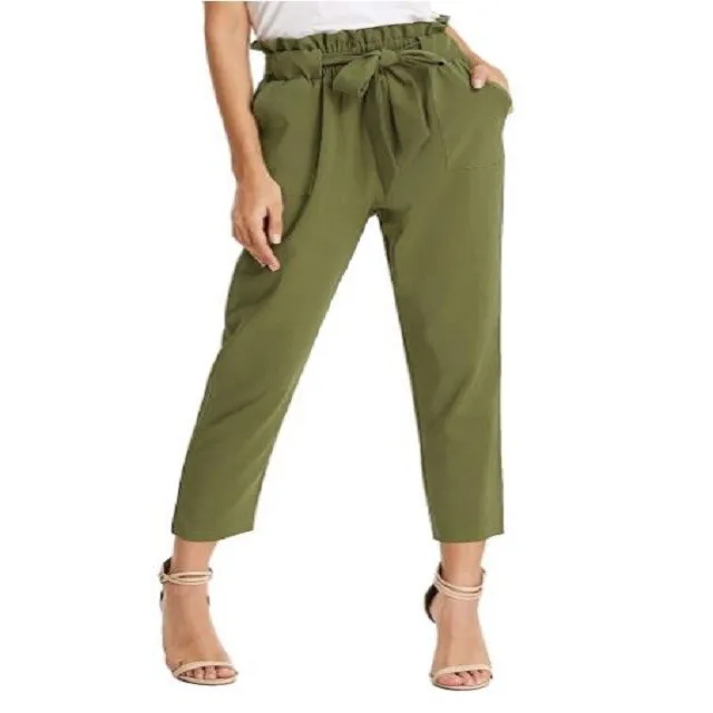high waisted slim fit pants