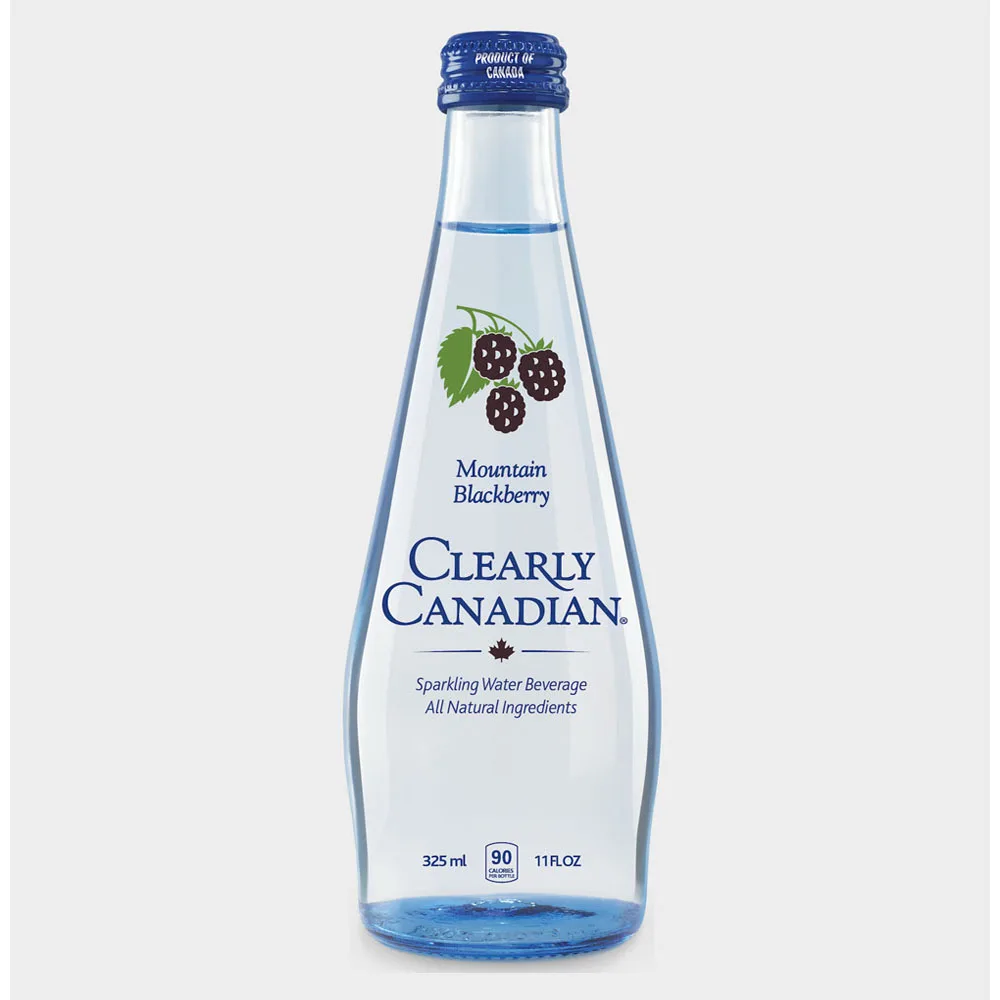 
Clearly Canadian Originals Mountain Blackberry Sparkling Canadian Spring Water With Only 90 Calories 