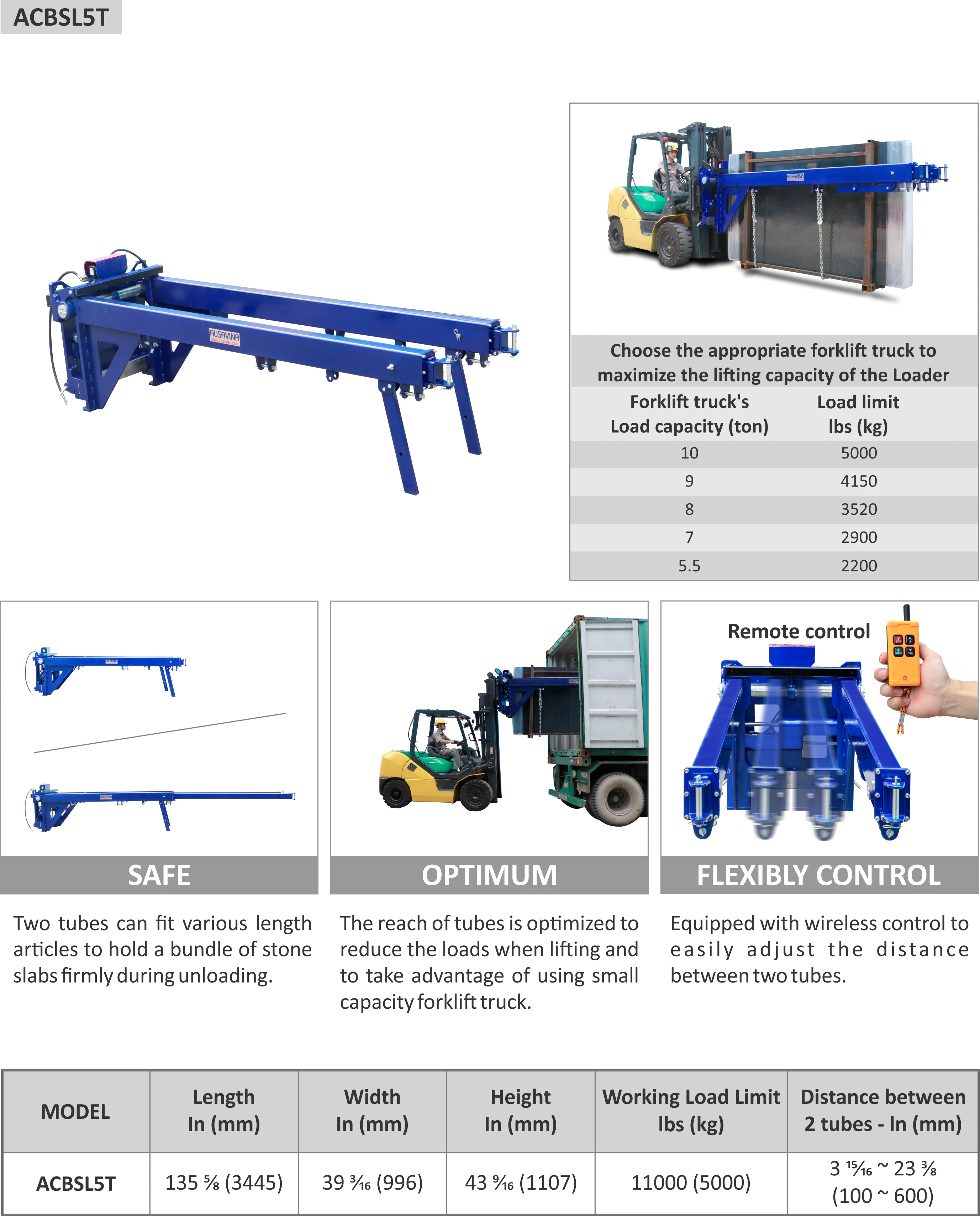 Ausavina Container Bundle Slab Loader Easy Moving Heavy Stone Slab Up ...