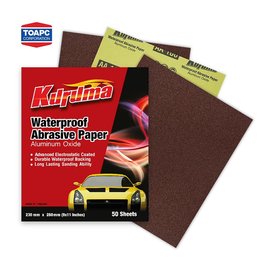 Kuruma Red Waterproof Abrasives Paper Roll Size 1380mmx100m Grit 60 To