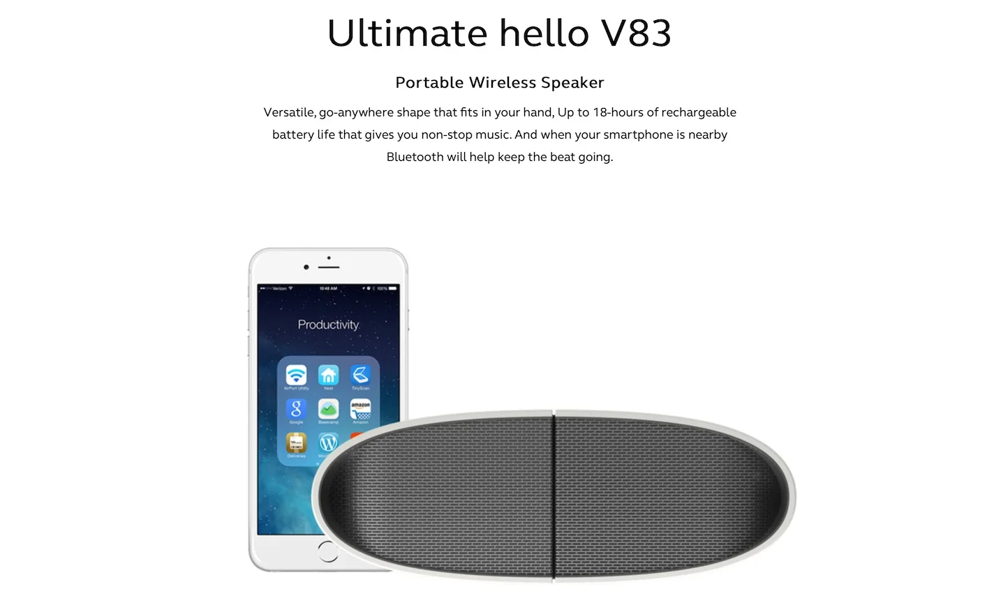 V83 Audio Waterproof Speaker Wireless Mini Bluetooth Speaker Portable - ANKUX.COM
