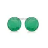 natural emerald beryl gemstone stud 925 sterling silver womens office wear earring