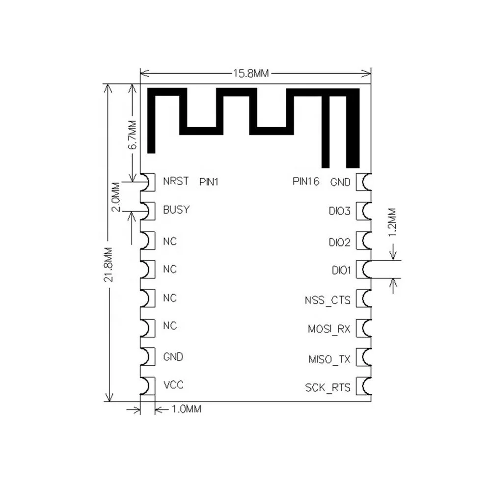 Taidacent 2000m Lora Css Modulation 2.4g Spi Interface Lora Rf ...