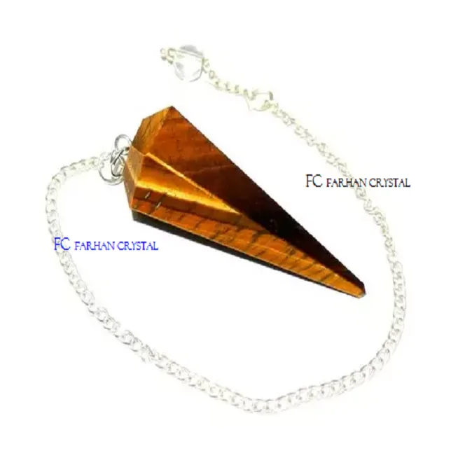 7 Chakra Bonded 6 Faceted Pendulums / Gemstone Agate Feng Shui