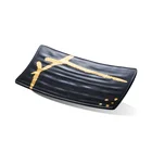 Japanese restaurant style melamine rectangular plate serving plate