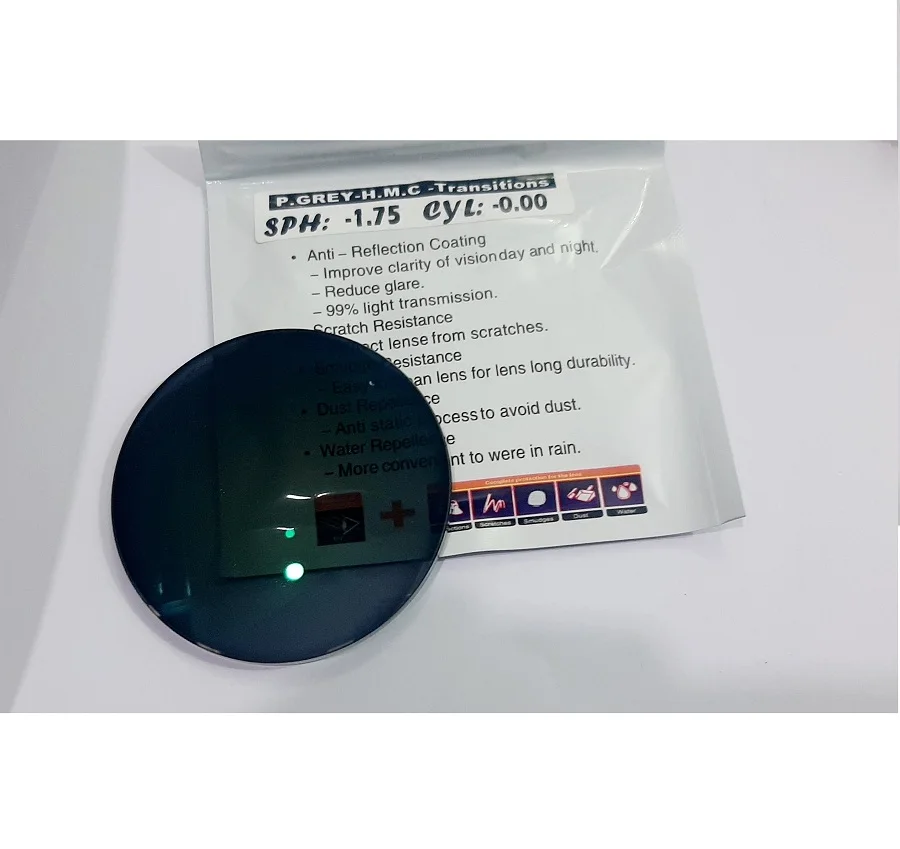 High Quality Hmc Photochromic Sf 1.56 Progressive Photo Gray Optical