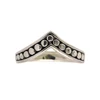 V Shape Dots Silver Ring