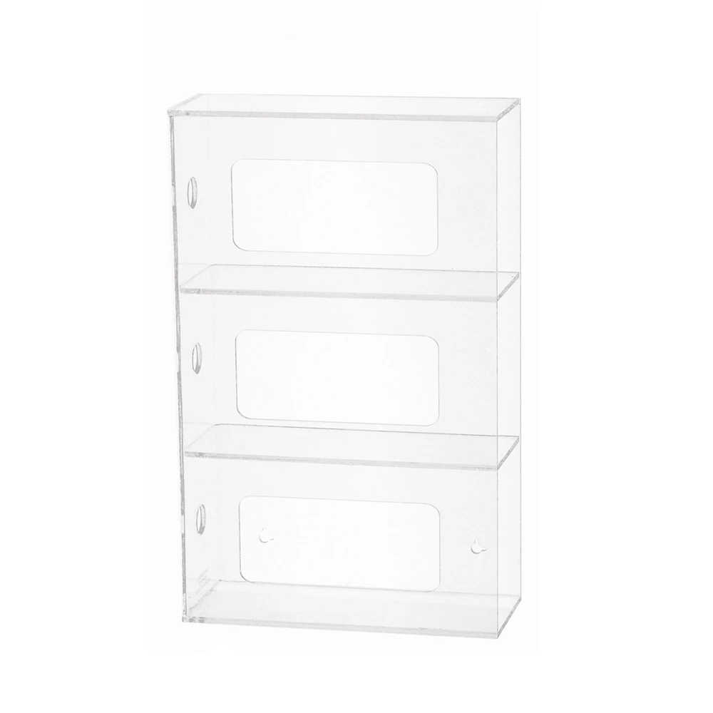 Wall Mount Acrylic Clear Disposable Glove Box Dispenser Holder With Lid